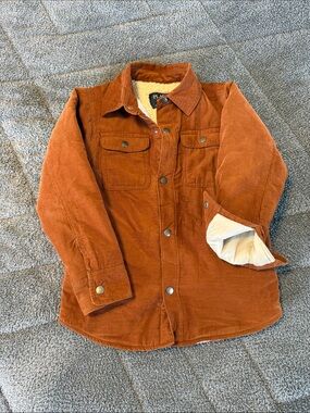 The Children's Place Rust Corduroy Sherpa-Lined Shirt Jacket